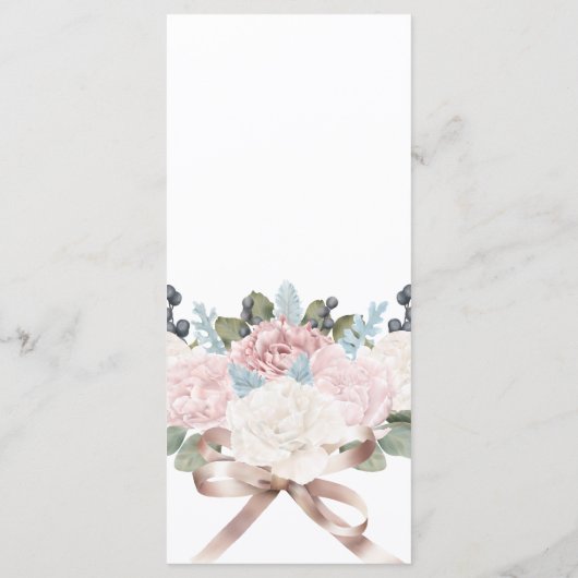 winterbloem | Rustiek huwelijksmenu Menu (Achterkant)