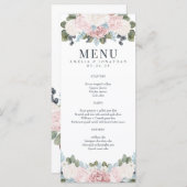 winterbloem | Rustiek huwelijksmenu Menu (Voorkant / Achterkant)