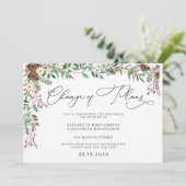 winterbloem | Uitgestelde bruiloft aankondiging (Staand voorkant)