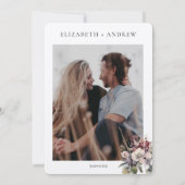 winterbloem | Vakantie bruiloft Kaart (Achterkant)