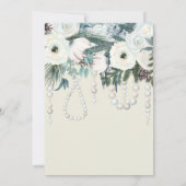 Winterbloemboogbloemblaadjes & Prosecco Vrijgezell Kaart (Achterkant)