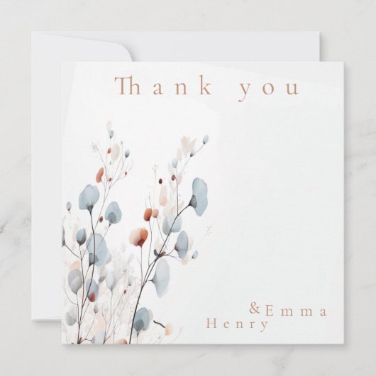 Winterbloemen Bedankkaart (Voorkant)