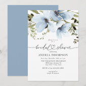 Winterbloemen | Blauw Vrijgezellenfeest Kaart (Voorkant / Achterkant)