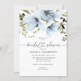 Winterbloemen | Blauw Vrijgezellenfeest Kaart