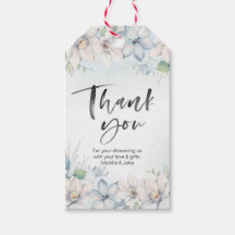 Winterbloemen dank u voor labels