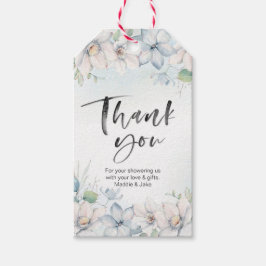 Winterbloemen dank u voor labels cadeaulabel