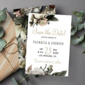 Winterbloemen elegant sparen de datum bruiloft save the date