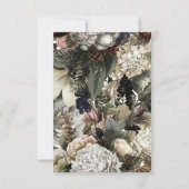 Winterbloemen elegant sparen de datum bruiloft save the date (Achterkant)