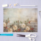  winterbloemen en bessen kerst tissuepapier (Craft)