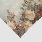  winterbloemen en bessen kerst tissuepapier (Detail)