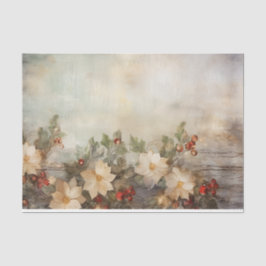  winterbloemen en bessen kerst tissuepapier