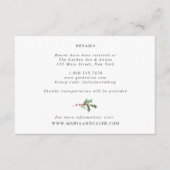 Winterbloemen en Evergreen trouwdetails Kaart (Voorkant)
