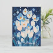 Winterbloemen Feestdagenkaart (Staand voorkant)