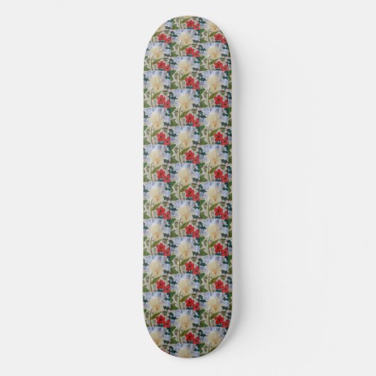 Winterbloemen & Holly Skateboard (Voorkant)