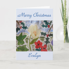 Winterbloemen & Hulst Kerst Kaart