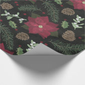 Winterbloemen met kerstalkboard en olievloed cadeaupapier (Hoek)