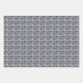 Winterbloemen op zwarte achtergrond voor decoupage inpakpapier vel (Voorkant)