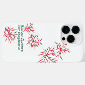 Winterbloemen rood wit feestelijke typografie mode Case-Mate iPhone case (Achterkant (horizontaal))
