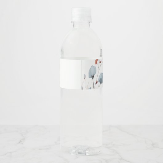 Winterbloemen Waterfles Etiket (Achterkant)