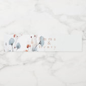 Winterbloemen Waterfles Etiket (Enkel label)