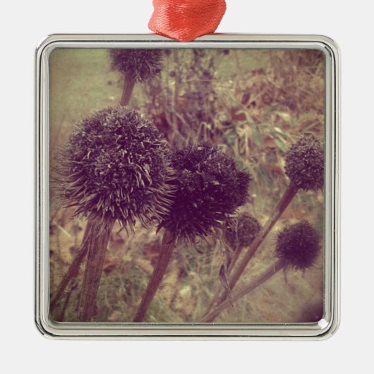 Winterbloemenpotigen Metalen Ornament (Voorkant)