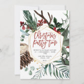 winterbloemige geometrische kerstfeestelijke uitno kaart (Voorkant)