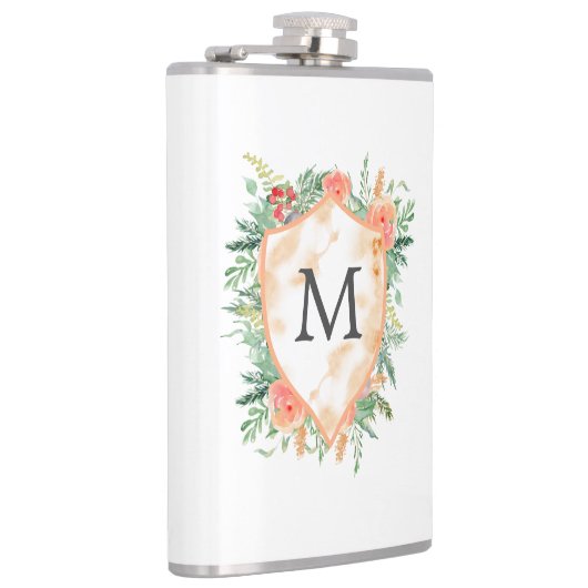 winterbloemmonogram heupfles (Rechts)