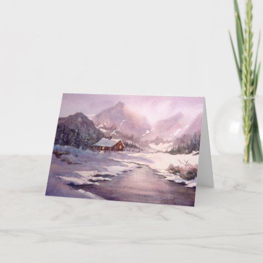 WINTERBLOKHUT van Sharon Feestdagen Kaart (Voorkant)