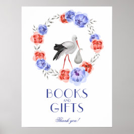 Winterboeken en Baby shower voor Waterverf Poster