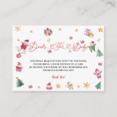 Winterboeken voor Baby Baby shower Informatiekaartje (Voorkant)