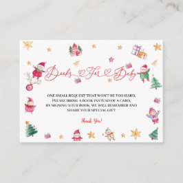 Winterboeken voor Baby Baby shower Informatiekaartje