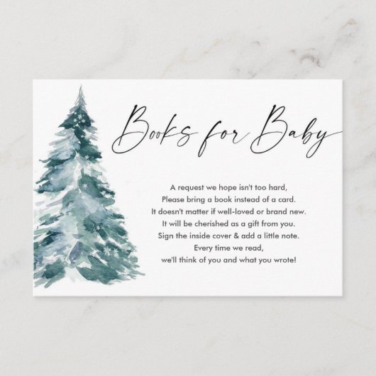 Winterboeken voor baby genderneutraal boekverzoek informatiekaartje (Voorkant)