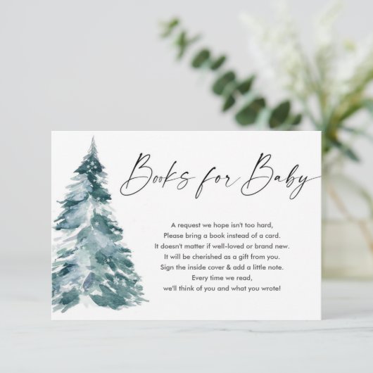 Winterboeken voor baby genderneutraal boekverzoek informatiekaartje (Staand voorkant)