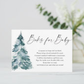 Winterboeken voor babyblauw goudboek informatiekaartje (Staand voorkant)