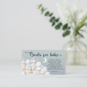 Winterboeken voor het Baby shower van baby Informatiekaartje (Staand voorkant)
