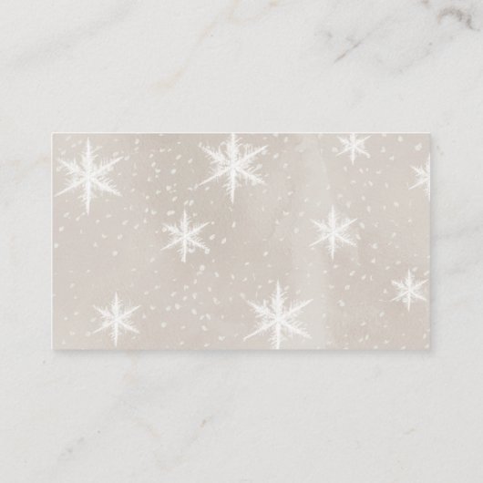 Winterboeken voor het Baby shower van baby Informatiekaartje (Achterkant)