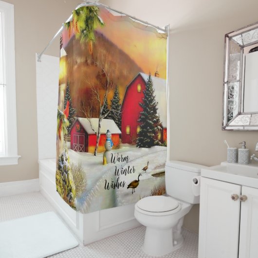 Winterboerderij Douchegordijn (In situ)