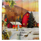 Winterboerderij Douchegordijn (Voorkant)