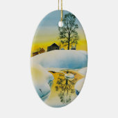 WinterBoerderij Keramisch Ornament (Rechts)