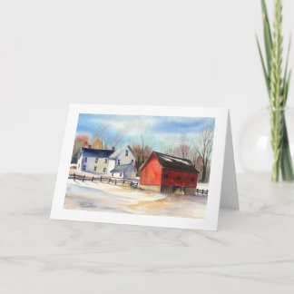 Winterboerderij & Rode Schuur Feestdagen Kaart