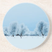 WinterBoerderij Zandsteen Onderzetter (Voorkant)