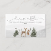 WinterBoho Woodland Luier Raffle Behuizing Kaart (Voorkant)