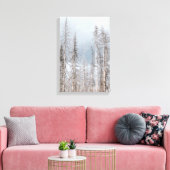 Winterbomen aan de lichtblauwe hemel canvas afdruk (Insitu (Woonkamer))