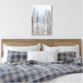 Winterbomen aan de lichtblauwe hemel canvas afdruk (Insitu (Slaapkamer))