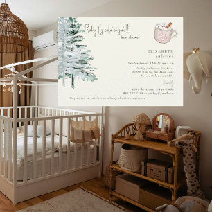 Winterbomen Baby het is koud buiten Baby Shower Kaart