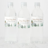 Winterbomen Baby shower Waterflesetiket Waterfles Etiket (Flessen)