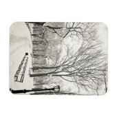 Winterbomen bedekt met sneeuw magneet (Horizontaal)