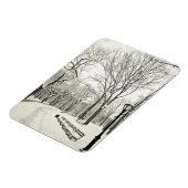 Winterbomen bedekt met sneeuw magneet (Linkerzijde)