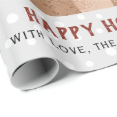 Winterbomen, beren en huis Kerstvakantie Cadeaupapier (Rol Hoek)