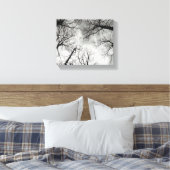Winterbomen bewolkte lucht canvas afdruk (Insitu (Slaapkamer))